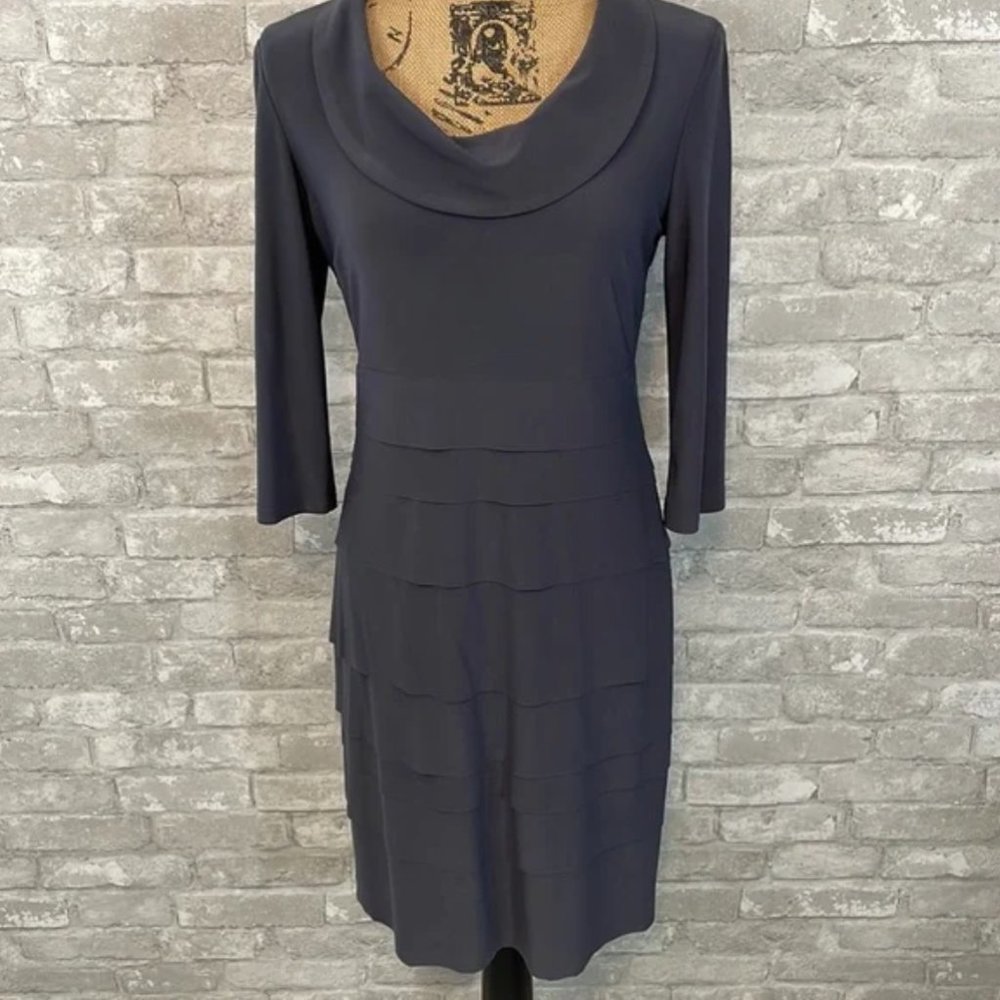 Joseph Ribkoff Dresses Joseph Ribkoff Layered Cowlneck Dress